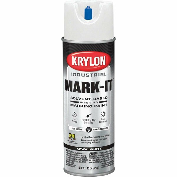 Krylon Mark-It Industrial SB APWA White Inverted Marking Paint 730008